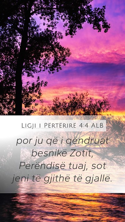 Ligji i Përtërirë 4:4 ALB Bible Verse Image
