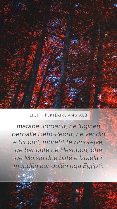 Ligji i Përtërirë 4:46 ALB Bible Verse Image