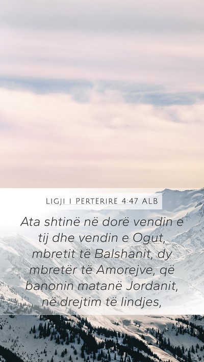 Ligji i Përtërirë 4:47 ALB Bible Verse Image