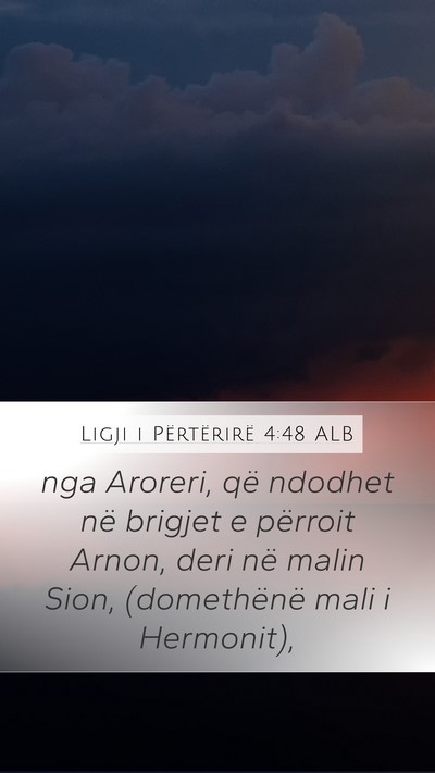 Ligji i Përtërirë 4:48 ALB Bible Verse Image