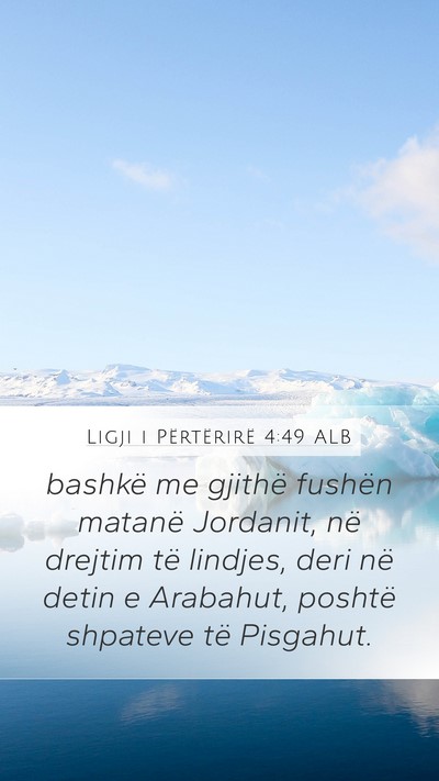 Ligji i Përtërirë 4:49 ALB Bible Verse Image