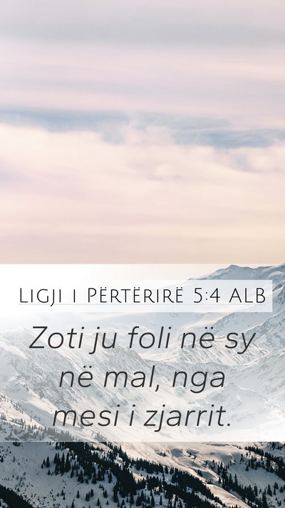 Ligji i Përtërirë 5:4 ALB Bible Verse Image