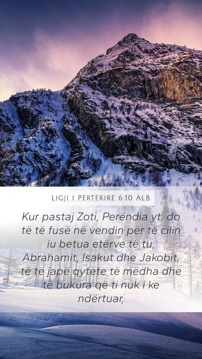 Ligji i Përtërirë 6:10 ALB Bible Verse Image