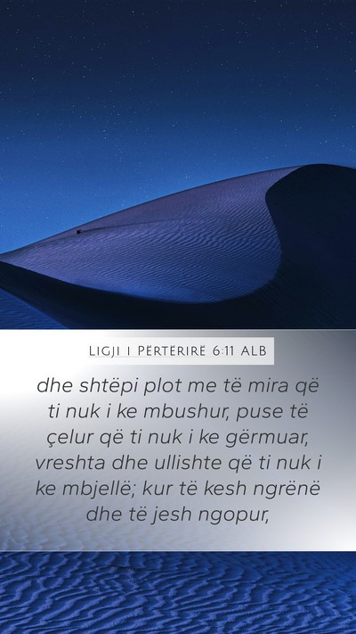 Ligji i Përtërirë 6:11 ALB Bible Verse Image
