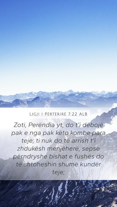 Ligji i Përtërirë 7:22 ALB Bible Verse Image