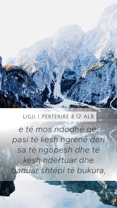 Ligji i Përtërirë 8:12 ALB Bible Verse Image
