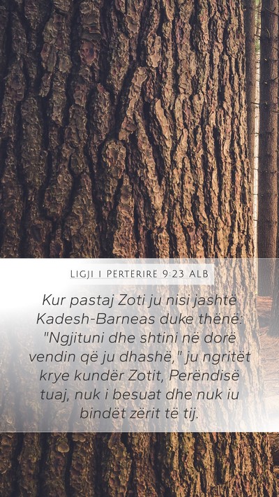 Ligji i Përtërirë 9:23 ALB Bible Verse Image