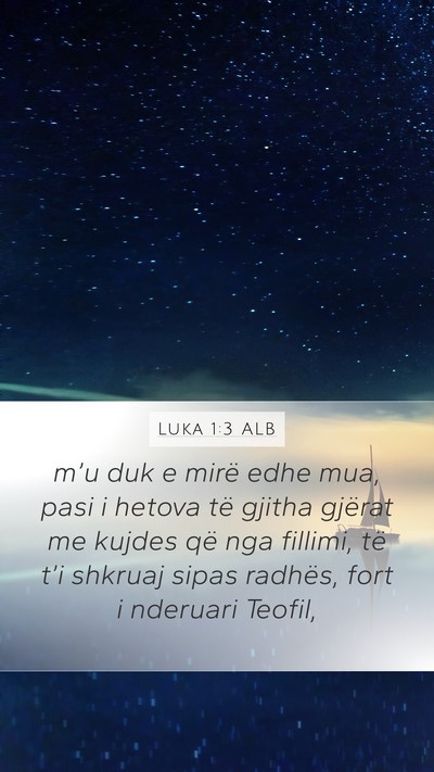 Luka 1:3 ALB Mobile Phone Wallpaper - m’u duk e mirë edhe mua, pasi i hetova të - Mobile Bible Verse Wallpaper
