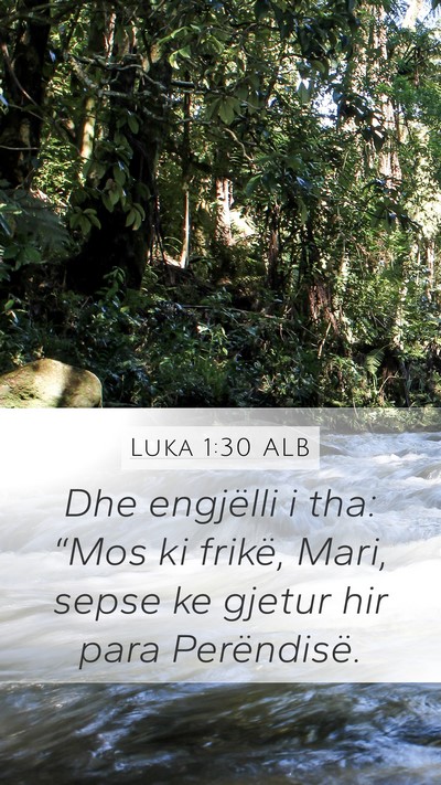 Luka 1:30 ALB Bible Verse Image