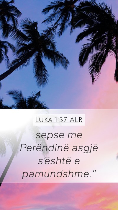 Luka 1:37 ALB Bible Verse Image