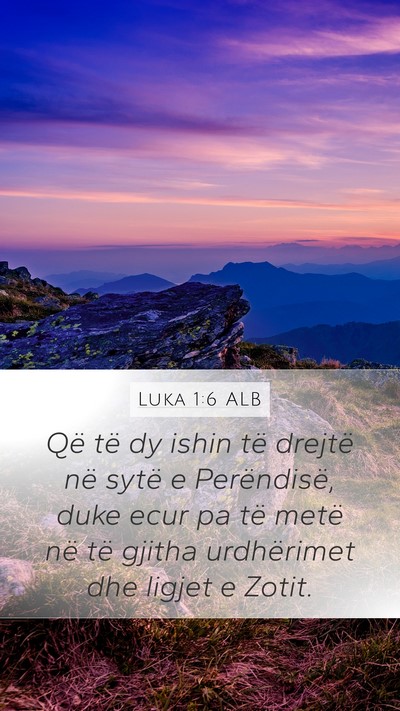 Luka 1:6 ALB Bible Verse Image