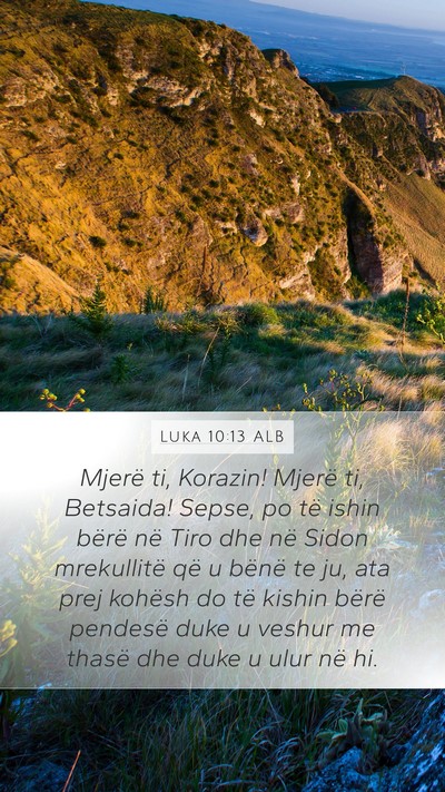 Luka 10:13 ALB Bible Verse Image