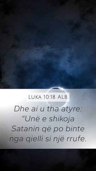 Luka 10:18 ALB Bible Verse Image