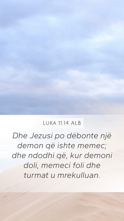 Luka 11:14 ALB Bible Verse Image