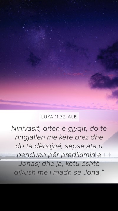 Luka 11:32 ALB Bible Verse Image