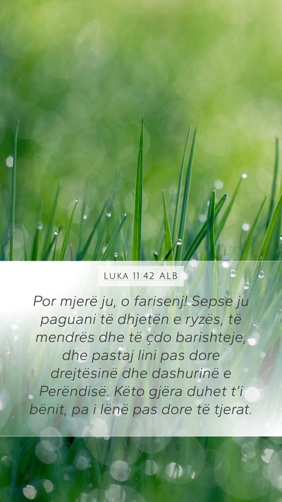 Luka 11:42 ALB Bible Verse Image