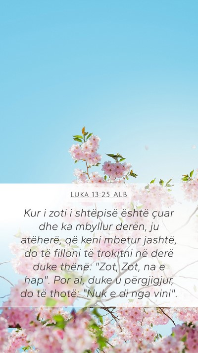 Luka 13:25 ALB Bible Verse Image