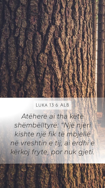 Luka 13:6 ALB Bible Verse Image