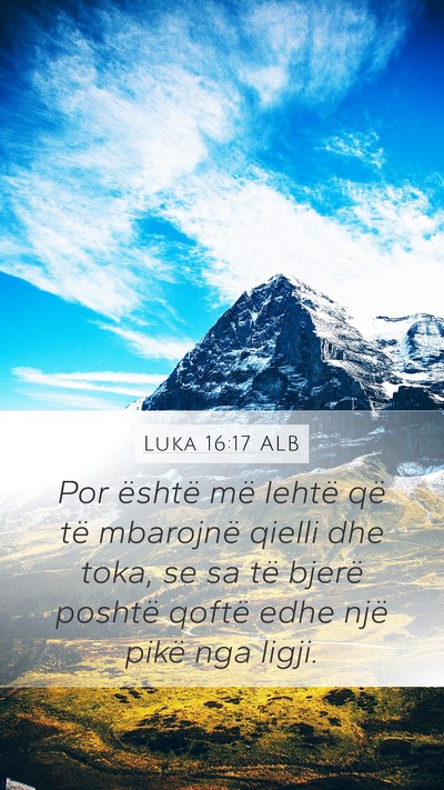 Luka 16:17 ALB Bible Verse Image