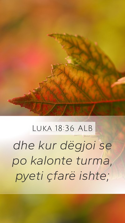 Luka 18:36 ALB Bible Verse Image
