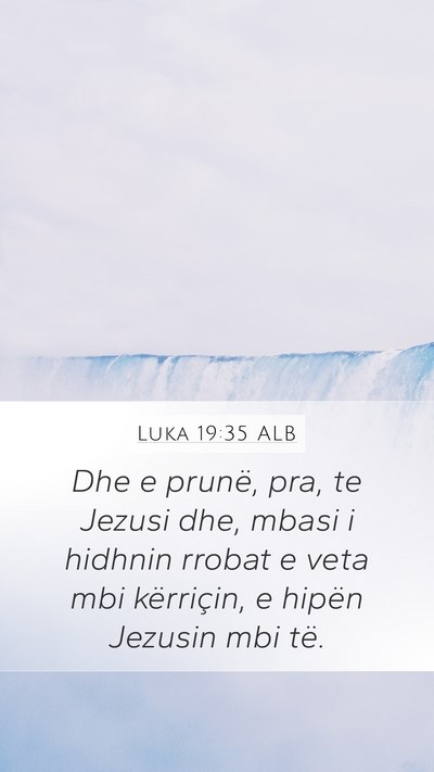 Luka 19:35 ALB Bible Verse Image