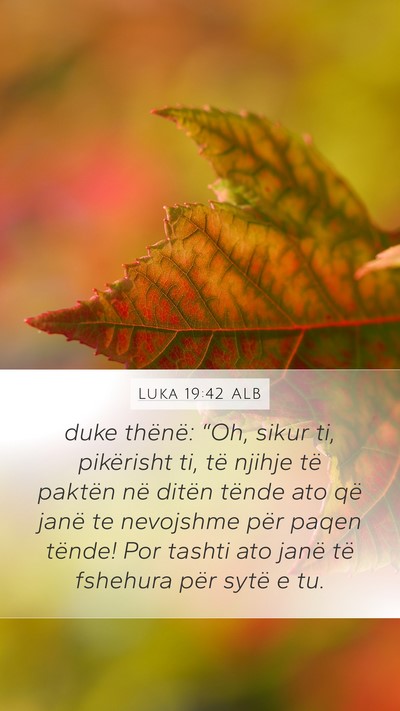 Luka 19:42 ALB Bible Verse Image