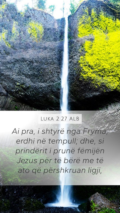 Luka 2:27 ALB Bible Verse Image