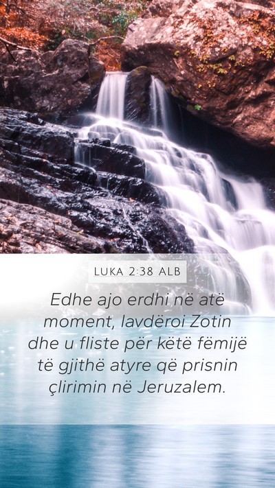 Luka 2:38 ALB Bible Verse Image