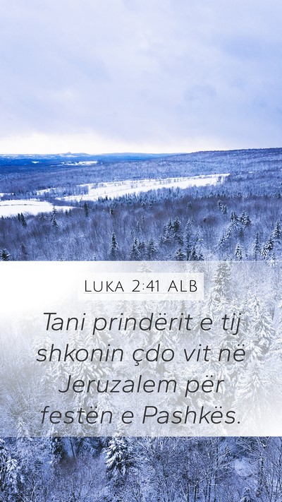 Luka 2:41 ALB Mobile Phone Wallpaper - Tani prindërit e tij shkonin çdo vit në - Mobile Bible Verse Wallpaper