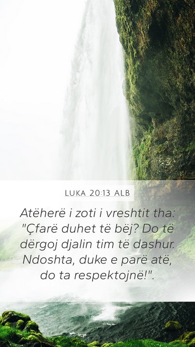 Luka 20:13 ALB Mobile Phone Wallpaper - Atëherë i zoti i vreshtit tha: 