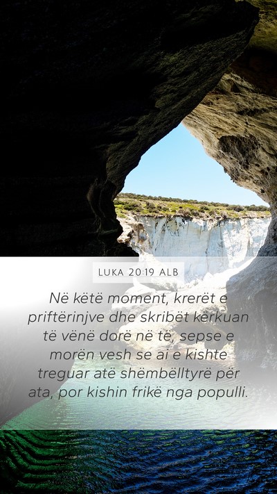 Luka 20:19 ALB Bible Verse Image