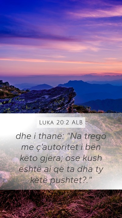 Luka 20:2 ALB Bible Verse Image