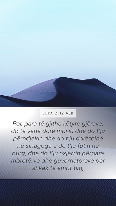 Luka 21:12 ALB Bible Verse Image