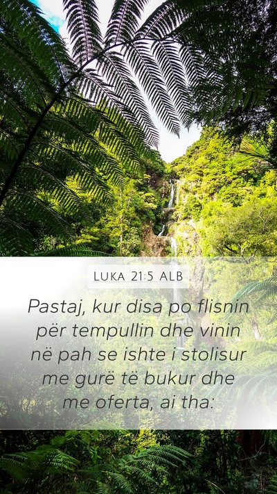 Luka 21:5 ALB Bible Verse Image