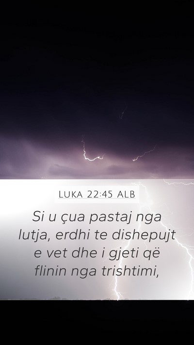 Luka 22:45 ALB Bible Verse Image