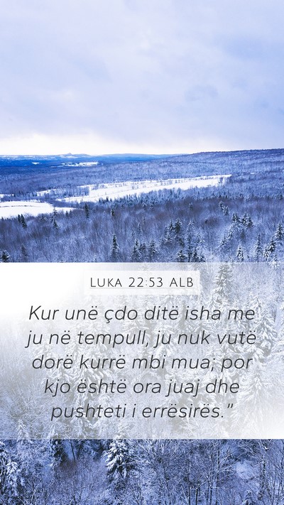 Luka 22:53 ALB Bible Verse Image