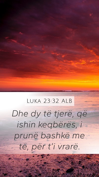 Luka 23:32 ALB Bible Verse Image