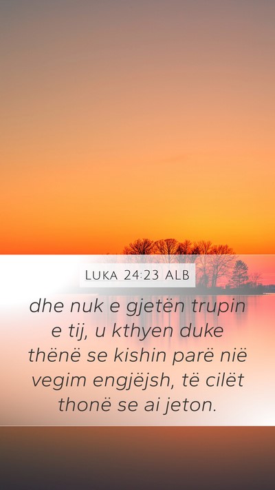 Luka 24:23 ALB Bible Verse Image