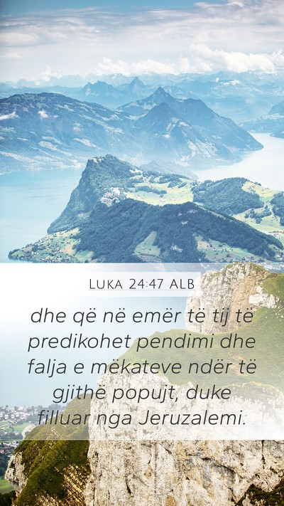 Luka 24:47 ALB Bible Verse Image