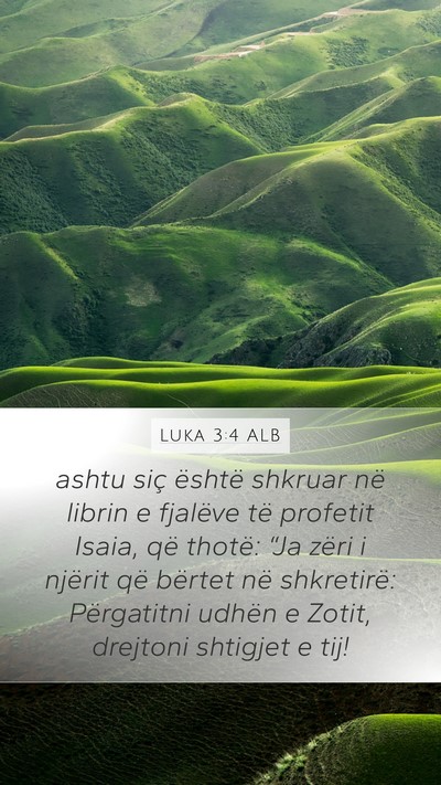 Luka 3:4 ALB Bible Verse Image