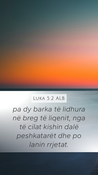 Luka 5:2 ALB Bible Verse Image