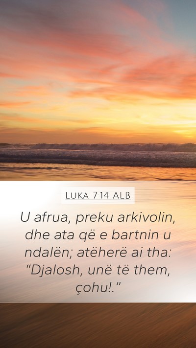 Luka 7:14 ALB Bible Verse Image