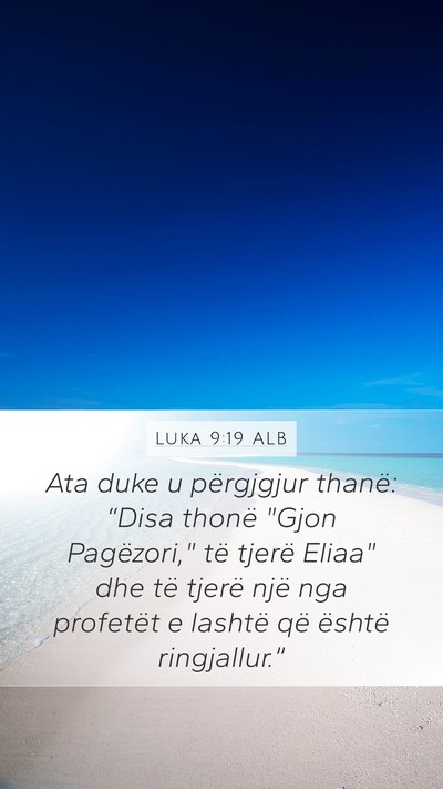 Luka 9:19 ALB Bible Verse Image