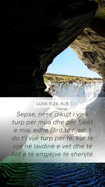 Luka 9:26 ALB Bible Verse Image