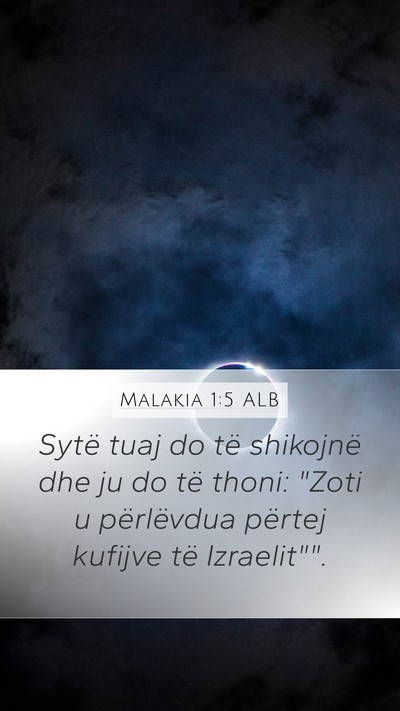 Malakia 1:5 ALB Bible Verse Image