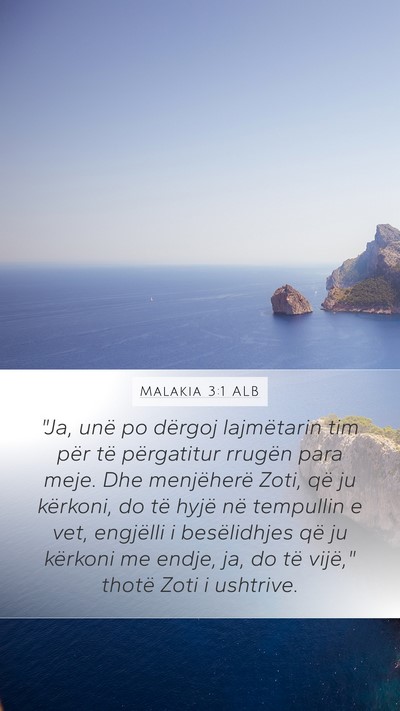Malakia 3:1 ALB Bible Verse Image