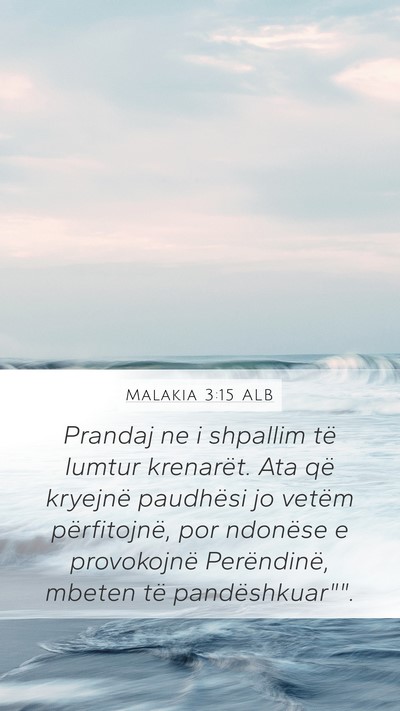Malakia 3:15 ALB Bible Verse Image