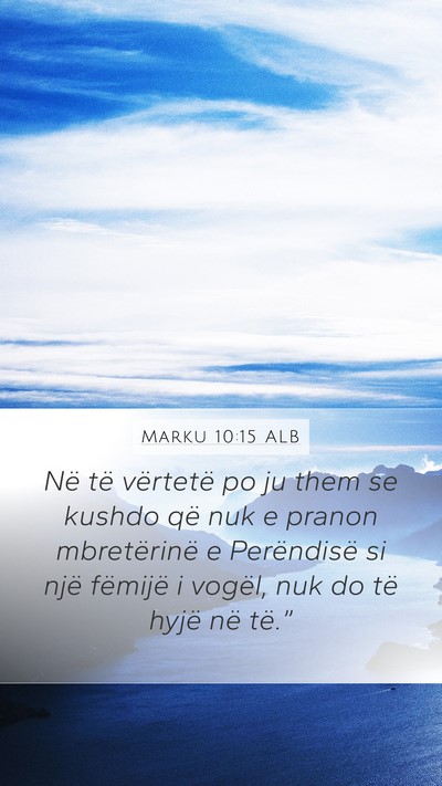 Marku 10:15 ALB Bible Verse Image