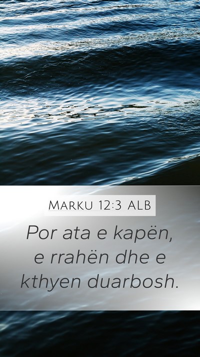 Marku 12:3 ALB Mobile Phone Wallpaper - Por ata e kapën, e rrahën dhe e kthyen - Mobile Bible Verse Wallpaper