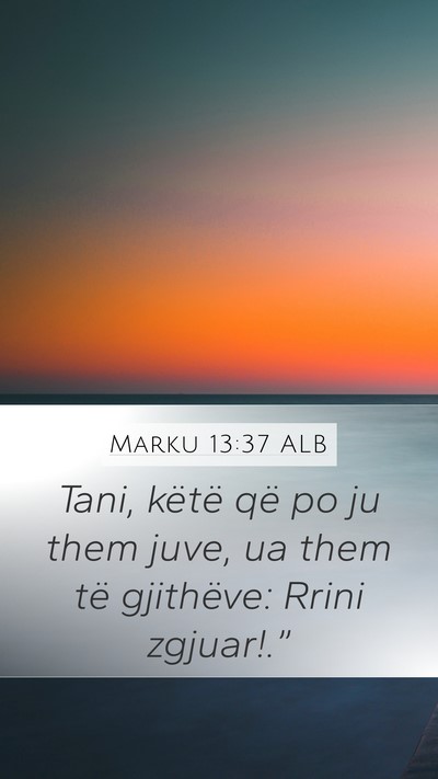 Marku 13:37 ALB Bible Verse Image